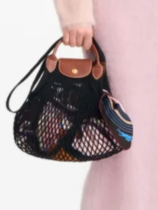 LONGCHAMP Le Pilage Filet Canvas Top Handle BAG - Picture 10 of 13